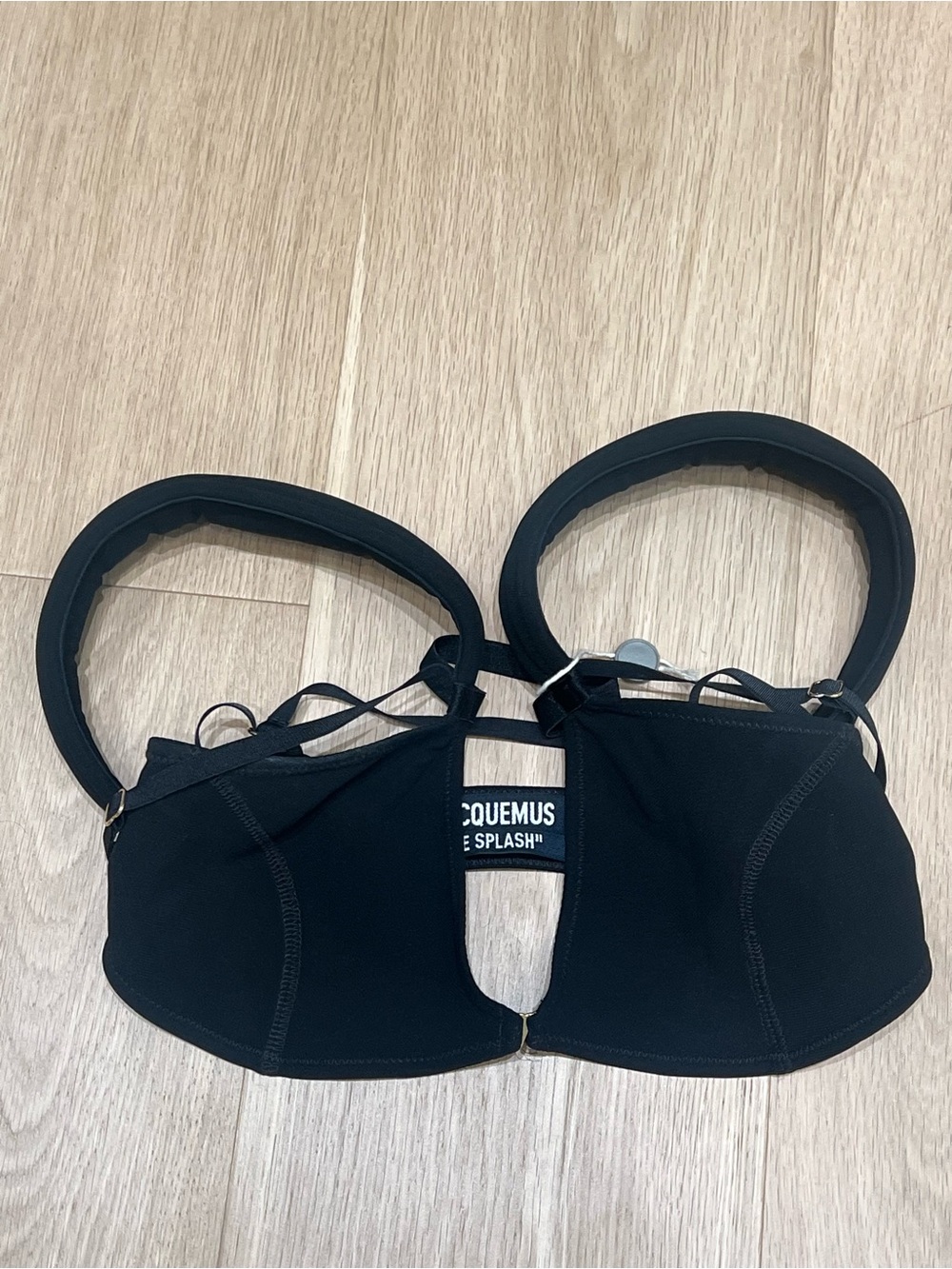 Jacquemus "Le Splash" Black Sculpted Bra Top
